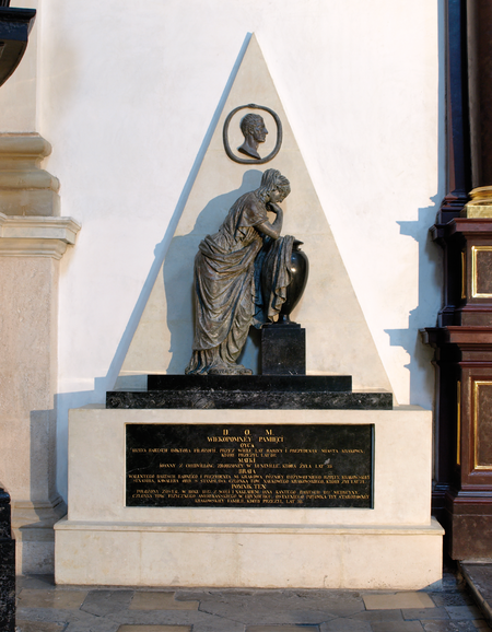 Klasycystyczny pomnik rodzinny Bartschów w kościele św. św. Piotra i Pawła, wystawiony w 1878 roku ku pamięci rodziców i brata przez Jana Bartscha – syna rajcy i burmistrza (tu nazwanego prezydentem) Józefa Bartscha, lekarza