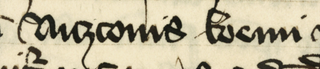 Z Kodeksu Grabowskiego, XIV-wiecznego kopiariusza przywilejów, strony 148–149 z kopią dokumentu
wydanego w 1382 roku (w kopiarzu błędna data 1372 roku) w Krakowie, w którym Ulryk prepozyt,
Stanisław przeor i Kraina przeorysza klasztoru zwierzynieckiego zamieniają czynsz dwóch grzywien na jednej z kamienic
klasztoru za dworzyszcze Hanka Tenczira – oraz powiększenie zapisu imienia
(Archiwum Państwowe w Krakowie, sygn. rkps 1447a, s. 148–149)