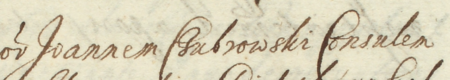 Z akt sądowych wielkorządcy krakowskiego obejmujących lata 1623–1645: fragment wpisu z 1629 roku
dokumentującego spór sądowy między rajcą Janem Czubrowskim a rajcą kleparskim
Krzysztofem Srodką (nr 137) i jego żoną Jadwigą – zbliżenie zapisu imienia i urzędu
(Archiwum Narodowe w Krakowie, sygn. Teut. 70, s. 397)