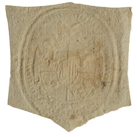 Pieczęć opłatkowa Joachima na Witowicach Schwartzeberga-Czernego, chorążego Księstwa Oświęcimskiego,
współdziedzica i pana Jurysdykcji Gruntu Wygoda nazwanego, za Rudawą rzeką przy Krakowie leżącego,
z wydanego w 1759 roku przez właścicieli dokumentu ustanawiającego nową ordynację dla jurydyki
(Archiwum Narodowe w Krakowie, sygn. Jur. X-2, s. 12)