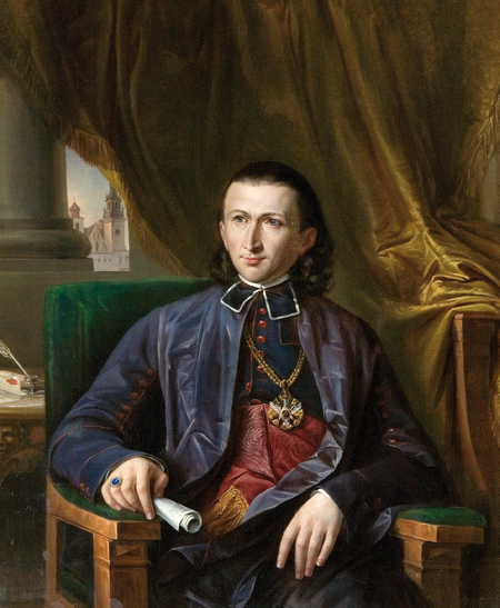 Portret Jana Chrzciciela Schindlera, pędzla Jana Nepomucena Głowackiego, 1842 rok (Muzeum Uniwersytetu Jagiellońskiego, nr inw. 844/I)
