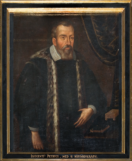 Portret Jana Innocentego Petrycego, autor nieznany, pierwsza połowa XVII wieku (Muzeum Uniwersytetu Jagiellońskiego, nr inw. 444/I)