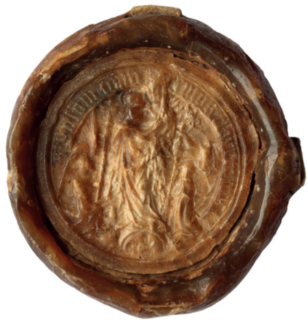 (nd)
Odciski pieczęci urzędowych Czyżyn z lat
1847 i 1858 oraz pieczęci klasztoru Cystersów
w Mogile, wielowiekowego właściciela
wsi Czyżyny; w polu pieczętnym postać
Madonny z Dzieciątkiem, pod jej stopami
księżyc z twarzą, z lewej strony ręka z pastorałem,
obok niej klęcząca postać, w otoku
napis: SIGILLUM CONVENTUS
CLARE TUMBE
(Archiwum Narodowe w Krakowie,
sygn. WM 562, s. 930;
sygn. 29/465/115a, nlb.; sygn. 29/1597/80)