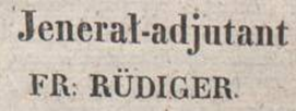 Podpis pod rozkazem komendanta z 28 września 1831 roku w sprawach porządkowych (Biblioteka Jagiellońska, sygn. 34210 IV Rara, s. 131)
