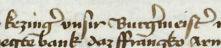 Z księgi ławniczej obejmującej lata 1431–1446 strona 150 z wpisem z 1437 roku, stwierdzającym, że Klaus Kezinger,
pełniący funkcję burmistrza, wraz z Markiem (zapewne Noldenfessirem – nr 192) zeznali przed radą miejską, iż Franciszek
Armenige zapisał 200 guldenów na domu położonym przy ul. Szewskiej Piotrowi Kreczmerowi –
oraz powiększenie zapisu imienia i funkcji burmistrza (Archiwum Państwowe w Krakowie, sygn. rkps 6, s. 150)