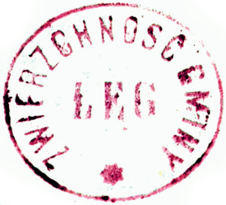 (1926)
Odciski pieczęci urzędowych Łęgu z lat
1826 i 1926 oraz odcisk w wosku pieczęci
Pawła, opata klasztoru Cystersów w Mogile,
wielowiekowego właściciela wsi Łęg;
w centralnym polu w gotyckim ołtarzyku
postać opata trzymającego w prawej ręce
pastorał, w lewej książkę, w otoku napis:
(SIGILLUM) F(RAT)RIS ABB(A)TIS
CLARE TUMBE
(Archiwum Narodowe w Krakowie,
sygn. 29/455/247a, nlb.; PUZKr 46, nlb.;
sygn. 29/1597/85, nlb.)