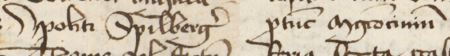 Z księgi testamentów obejmującej lata 1427−1623 strony 68−69 z wpisem z 1460 roku, stwierdzającym, że w piątek
po dniu św. Leonarda Mikołaj Goldener złożył swoje zeznanie testamentowe w obecności rajców Hipolita Spilbergera, pełniącego
wówczas funkcję burmistrza, i Tomasza Ula (nr 243) – oraz powiększenie zapisu imienia i funkcji burmistrza
(Archiwum Państwowe w Krakowie, sygn. rkps 772, s. 68−69)