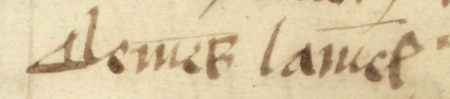 Z księgi ławniczej Kazimierza obejmującej lata 1461–1484: wpis z 1483 roku dokumentujący wybór wójtów oraz ławników
kazimierskich i stradomskich; w elekcji tej rajca Klemens Lamel uzyskał urząd wójta Kazimierza – oraz zbliżenie zapisu
imienia (Archiwum Narodowe w Krakowie, sygn. K 377, s. 103)