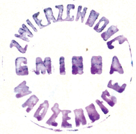 (1925)
Odciski pieczęci urzędowych Wróżenic
z lat 1847, 1925, 1946 i 1984
(Archiwum Narodowe w Krakowie,
sygn. WM 563a, nlb.; sygn. PUZKr 61, nlb.;
sygn. UW II 391, s. 587;
sygn. 29/1632/101, nlb.)