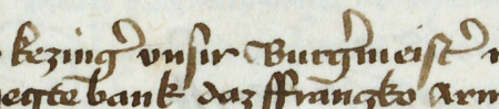Z księgi ławniczej obejmującej lata 1431–1446 strona 150 z wpisem z 1437 roku, stwierdzającym, że Klaus Kezinger,
pełniący funkcję burmistrza, wraz z Markiem (zapewne Noldenfessirem – nr 192) zeznali przed radą miejską, iż Franciszek
Armenige zapisał 200 guldenów na domu położonym przy ul. Szewskiej Piotrowi Kreczmerowi –
oraz powiększenie zapisu imienia i funkcji burmistrza (Archiwum Państwowe w Krakowie, sygn. rkps 6, s. 150)