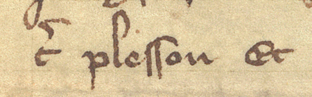 Dokument wydany w 1315 roku w Krakowie przez Władysława [Łokietka], w którym książę Królestwa Polskiego w uznaniu zasług
Świętosława z Pleszowa oraz jego synów Mikołaja i Leonarda zezwolił Floszce, wdowie po Świętosławie, osadzić jej wsie Pleszów i Brzeg
na prawie średzkim – oraz powiększenie zapisu nazwy wsi „Pleszów”
(Archiwum Narodowe w Krakowie, sygn. ASłSang perg. 4)