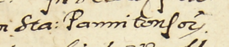 Z księgi miejskiej Kazimierza zawierającej indeks rzeczowy wpisów do kazimierskich ksiąg radzieckich z lat 1530–1603:
fragment kopii wpisu elekcji rady urzędującej na rok 1590; wśród wymienionych nieżyjących już wtedy rajców widnieje
Stanisław postrzygacz – zbliżenie zapisu imienia (Archiwum Narodowe w Krakowie, sygn. K 176, s. 210)
