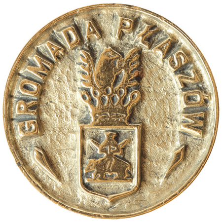 Metalowy tłok pieczętny używany przez gminę w okresie autonomicznym – lustrzane odbicie
(Archiwum Narodowe w Krakowie, sygn. T 266)