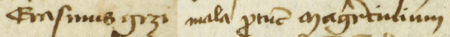 Z księgi radzieckiej obejmującej lata 1412–1449 strony 195–196 z wpisem z 1423 roku, stwierdzającym, że w obecności
wojewody sieradzkiego, burmistrza Krakowa Erazma Grzymały i rajców Pawła Behema (nr 177) oraz Jana Fabera (nr 166)
rajca Marek Noldenfessir (nr 192), iglarz, zastawił rajcom krakowskim 300 bałwanów soli za 200 grzywien,
które to pieniądze miały zostać przekazane na potrzeby króla – oraz powiększenie zapisu imienia i funkcji burmistrza
(Archiwum Państwowe w Krakowie, sygn. rkps 428, s. 195–196)