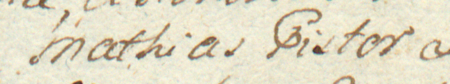 Z kopiarza przywilejów: fragment wpisu przywileju dotyczącego jeziora położonego we wsi Zabłocie,
którego udzielili rajcowie kazimierscy, z Maciejem młynarzem w składzie – oraz zbliżenie zapisu imienia
(Biblioteka Jagiellońska, sygn. rkps 136, s. 14)