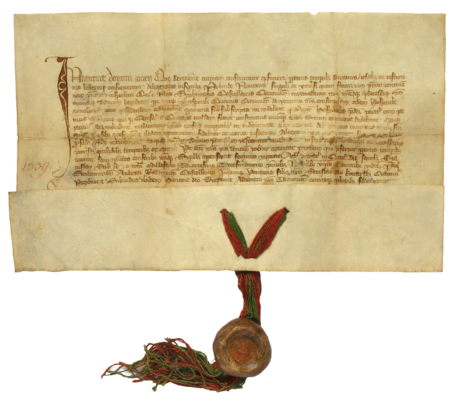 Dokument wydany w 1339 roku w Krakowie, mocą którego Spicymir, kasztelan krakowski, oddał szpitalowi w Krakowie
swoją kamienicę położoną przy murach miejskich, przeznaczając dochody z niej w połowie na potrzeby chorych, w połowie dla
zakonników, na których nałożył obowiązek naprawiania tej kamienicy; rajcy krakowscy zostali zobowiązani do ustanowienia
przedstawiciela, który będzie odbierał należne chorym pieniądze – w roku tym wśród rajców odnotowany został Jan Frenel
(Archiwum Państwowe w Krakowie, sygn. perg. 27)