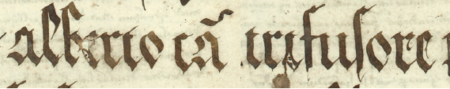 Z księgi radzieckiej Kazimierza obejmującej lata 1509–1533: fragment wpisu dokumentującego
wybór rady urzędującej na rok 1509, z Wojciechem konwisarzem w składzie – zbliżenie zapisu imienia
(Archiwum Narodowe w Krakowie, sygn. K 8, s. 1)