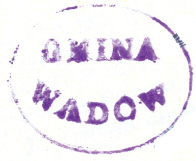 (1926)
Odciski pieczęci urzędowych Wadowa
z lat 1926 i 1947
(Archiwum Narodowe w Krakowie,
sygn. PUZKr 60, nlb.; sygn. Gm. Ru. 13, s. 329)