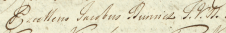 Z księgi radzieckiej Kazimierza obejmującej protokoły z lat 1692–1694: wpis wyboru w 1693 roku na urząd ławnika Jana
Janczarowicza (nr 335), dokonanego przez rajców urzędujących, z Jakubem Duniczem w składzie – oraz zbliżenie zapisu
imienia ze skrótem stopnia naukowego, poprzedzonego adnotacją exullens (wykluczony), co jest śladem sporu o legalność zasiadania
w radzie (Archiwum Narodowe w Krakowie, sygn. K 110, s. 484)