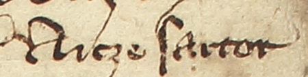 Z najstarszej zachowanej księgi radzieckiej Kazimierza obejmującej lata 1369–1381:
fragment wpisu dokumentującego wybór rajców na rok 1373, z Mikołajem krawcem w składzie –
oraz zbliżenie zapisu imienia (Archiwum Narodowe w Krakowie, sygn. K 1, s. 101)