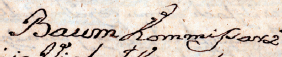 Zapis nazwiska i funkcji z noty w księdze protokołów sesji magistratu ze stycznia 1796 roku (Archiwum Państwowe
w Krakowie, sygn. rkps 1271, s. 1)
