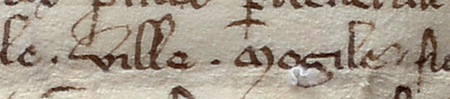 Dokument wydany w 1353 roku w Krakowie, w którym król Kazimierz [Wielki] mandatem do urzędników uwalnia kmieci
i mieszkańców Mogiły od robót dla dworu królewskiego – oraz powiększenie zapisu nazwy wsi „Mogiła”
(Archiwum Opactwa Cystersów w Mogile, sygn. dypl. perg. 86)