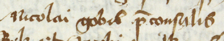 Z księgi testamentów obejmującej lata 1427–1623 strony 102–103 z wpisem z 1472 roku stwierdzającym, że w poniedziałek,
w święto Podwyższenia Krzyża Świętego, rajcy Mikołaj Gobil, wówczas burmistrz, Marcin Bełza (nr 242) i Jakub Wilkowski
(nr 258) przyjęli zeznanie testamentowe od Andrzeja Zastkowskiego – oraz powiększenie zapisu imienia i funkcji burmistrza
(Archiwum Państwowe w Krakowie, sygn. rkps 772, s. 102–103)