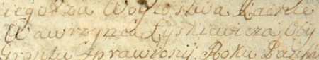 (Archiwum Narodowe w Krakowie, sygn. Jur. II-1, s. 1)