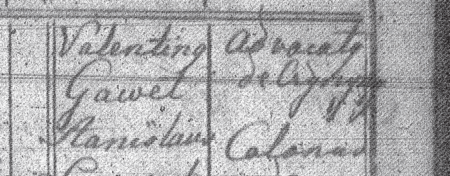 (Archiwum parafii pw. św. Judy Tadeusza w Krakowie-Czyżynach, Liber copulatorum
Czyżyny, Łęg 1797–1863, s. 63)