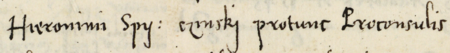 Z księgi testamentów obejmującej lata 1427–1623 strony 288–289 z wpisem z 1543 roku stwierdzającym,
że rajcy Hieronim Spiczyński, wówczas burmistrz, Jan Aichler (nr 345) i Bartłomiej Remer (nr 355) przyjęli zeznanie
testamentowe składane przez Jadwigę, wdowę po Piotrze aptekarzu – oraz powiększenie zapisu imienia i funkcji burmistrza
(Archiwum Pańtwowe w Krakowie, sygn. rkps 772, s. 288–289)