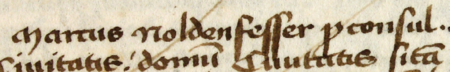 Z księgi ławniczej obejmującej lata 1431–1446 strony 12–13 z wpisem z 1431 roku, stwierdzającym, że burmistrz
Marek Noldenfessir i rajca Jerzy Orient (nr 199) dokonali w imieniu rady przeniesienia prawa do domu położonego przy
ul. Grodzkiej obok domu Marcina Bieckiego (nr 198), należącego do miasta, na rzecz Mikołaja Cymalbera –
oraz powiększenie zapisu imienia i funkcji burmistrza (Archiwum Państwowe w Krakowie, sygn. rkps 6, s. 12–13)