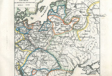 Mapa nr 5 Terytorium ziemi krakowskiej na mapie przedstawiającej państwo polskie u schyłku rozbicia dzielnicowego, w roku śmierci Bolesława Wstydliwego, księcia krakowsko-sandomierskiego (1279)