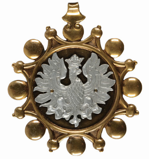 Fot. 10. Gminy Podkrakowskie Przed Przyłączeniem do Krakowa. Odznaki wójtowskie gminy Dąbie: z orłem polskim, pochodząca z roku 1907.