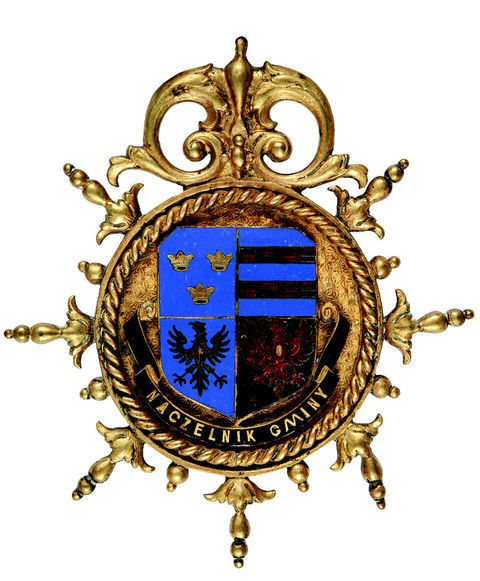 Fot. 16 Gminy Podkrakowskie Przed Przyłączeniem do Krakowa. Odznaka naczelnika gminy – wójta z terenu zaboru austriackiego z okresu autonomii 1867–1918.