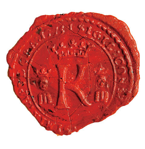 Fot. 49. Miasta satelickie Krakowa Kazimierz. Odcisk pieczęci radzieckiej z 1788 roku.