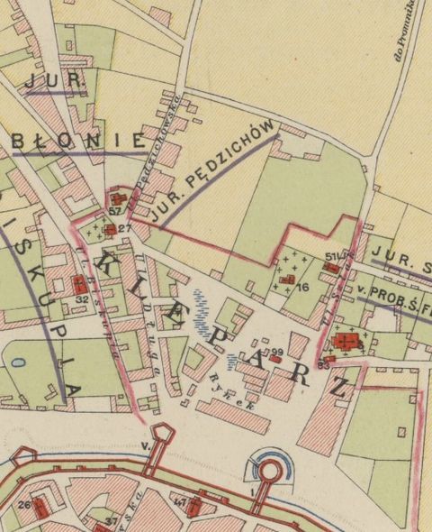 Mapa 12. Jurydyka Pędzichów