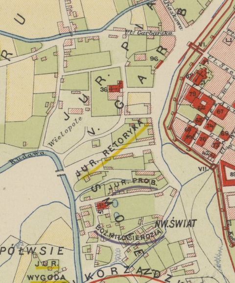 Mapa 15. Jurydyka Podzamcze