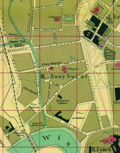 Mapa 19. Jurydyka Smoleńsk duchowny (Bożego Miłosierdzia)