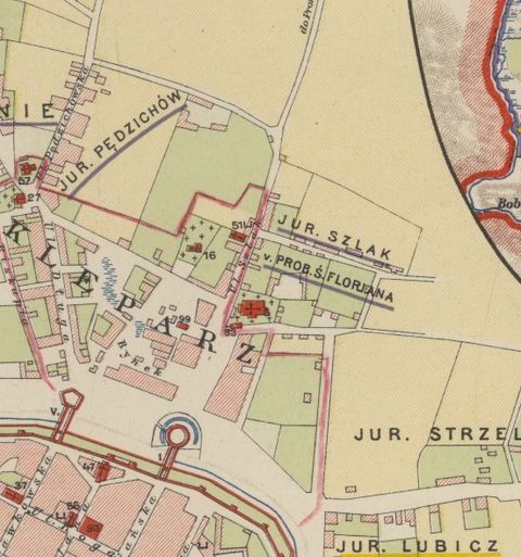 Mapa 22. Jurydyka Szlak (Św. Floriana)