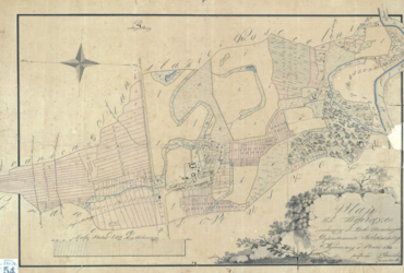 Mapa 166. Wyciąże i Przylasek Wyciąski. Z Archiwum Wolnego Miasta Krakowa mapa wsi Wyciąże z Przylaskiem Wyciąskim wyrysowana w 1811 roku przez Jana Danielskiego, geometrę rządowego; mapa ta weszła do zasobu Komisji Włościańskiej Wolnego Miasta Krakowa prowadzącej prace przygotowujące uwłaszczenie chłopów – oraz powiększenie legendy (Archiwum Narodowe w Krakowie, sygn. 29/200/54).