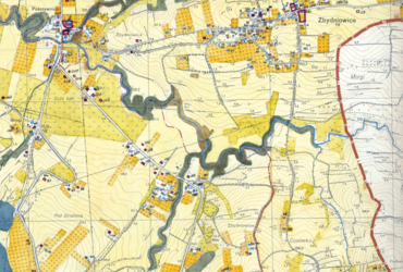 Mapa 169. Zbydniowice. Z dokumentacji Biura Rozwoju Krakowa dotyczący wsi Zbydniowice fragment sporządzonej w 1968 roku Inwentaryzacji bezpośredniej użytkowania terenu i budynków dla Gromady Swoszowice (Archiwum Narodowe w Krakowie, sygn. 29/1405/2331).