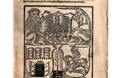 (449) Rok 1510 – drzeworyt (sygnet) krakowskiej oficyny
Jana Hallera na stronie tytułowej dzieła Eutropiusa
Flaviusa Decem libri historiarum ita candide…
(MK, nr inw. S.II.1002)