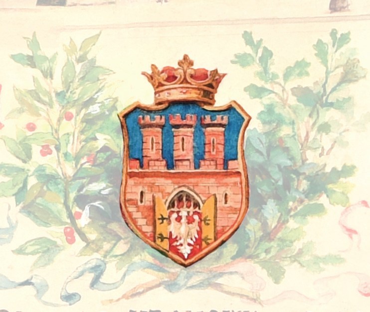 (644–645) Rok 1919 – dyplom nadania Henrykowi Szarskiemu, b. starszemu Kongregacji Kupieckiej i b. wiceprezydentowi Krakowa, tytułu
członka honorowego Kongregacji (MK, nr inw. MHK, R-1304)