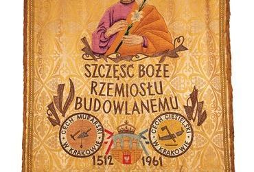 (680) Rok 1961 – sztandar Cechu Rzemiosł Budowlanych
w Krakowie (udostępnione przez
organizację cechową)