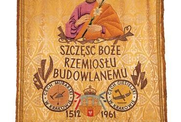 (680) Rok 1961 – sztandar Cechu Rzemiosł Budowlanych
w Krakowie (udostępnione przez
organizację cechową)