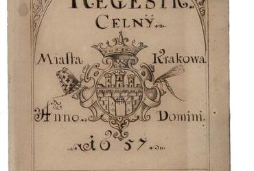 (458) Rok 1657 – rysunek piórkiem na stronie tytułowej
księgi miejskiej finansowej założonej dla zapisów prowadzonych
w tymże roku (ANK, sygn. rkps 2172)